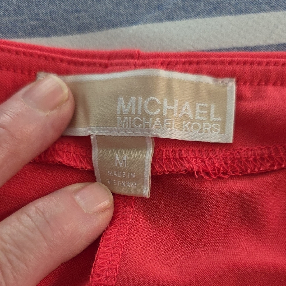 Michael Kors Vibrant Red Midi Skirt -NWT - Picture 2 of 4